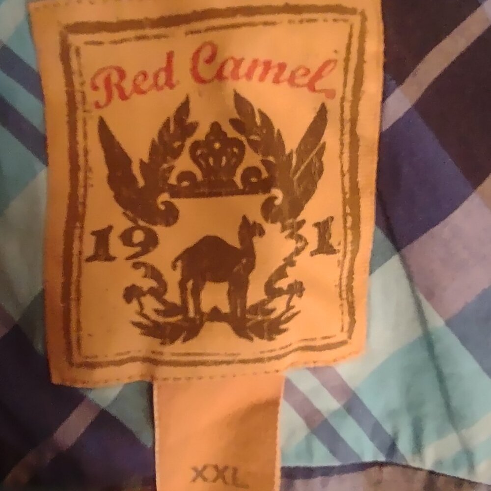 Red Camel Plaid Shirt long sleeve